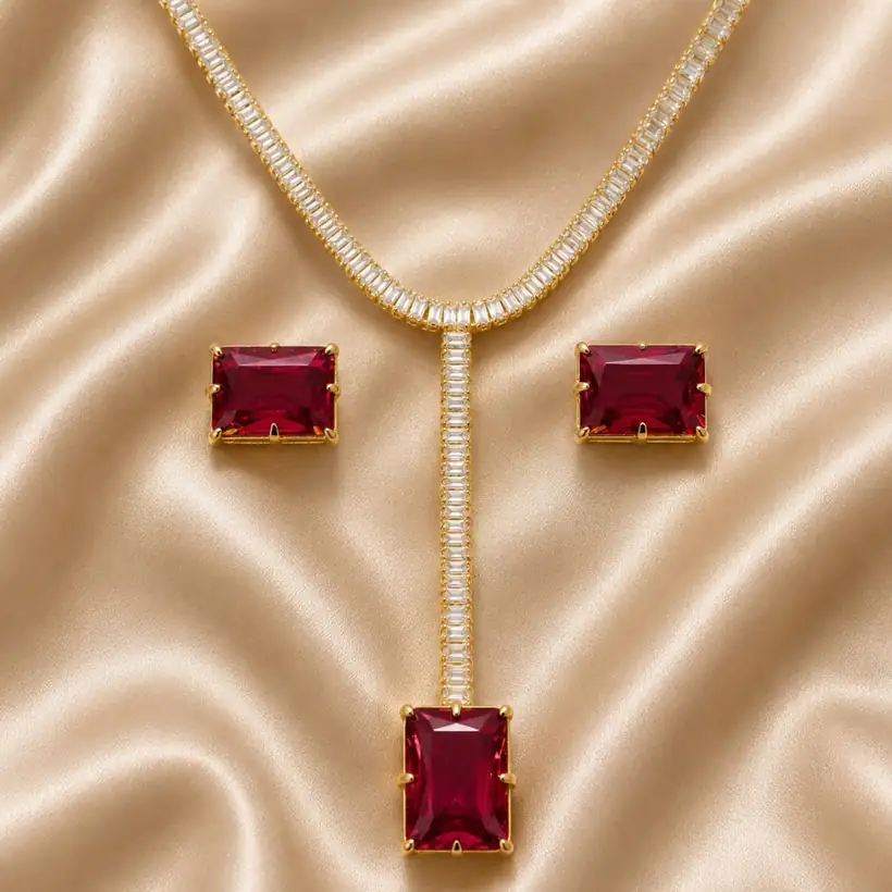 Conjunto Joia Rubi